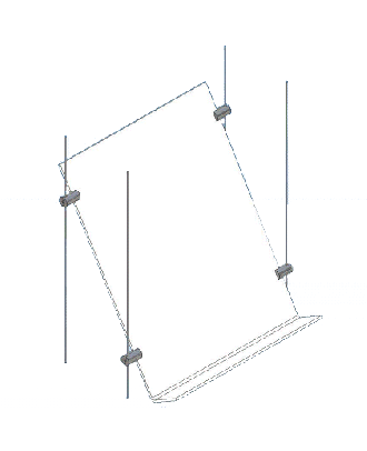 Porte brochure 1 x A4 incliné suspendu