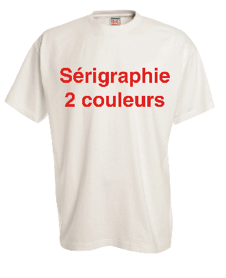 T-shirt target 130 blanc 2 couleurs