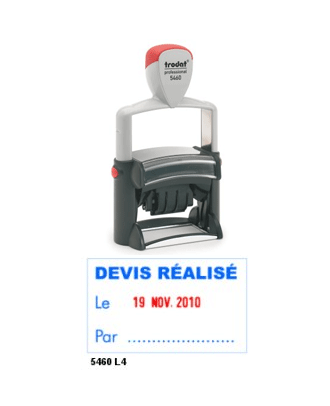 Tampon metal line devis réalisé le + date 5460l4