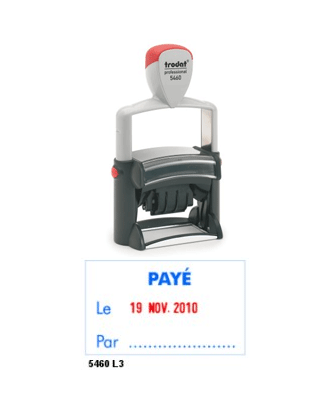 Tampon metal line payé le + date 5460l3