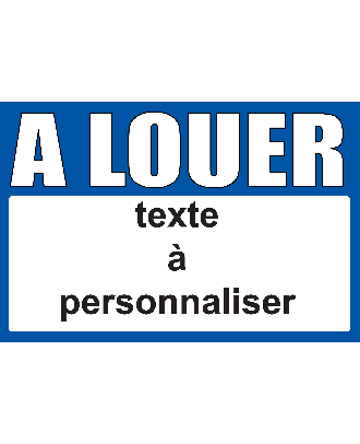 Panneau à louer 40 x 60 cm Bleu à personnaliser