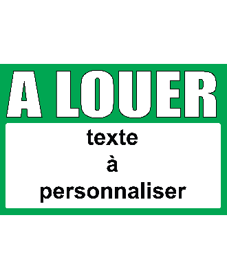 Panneau à louer 40 x 60 cm Vert à personnaliser