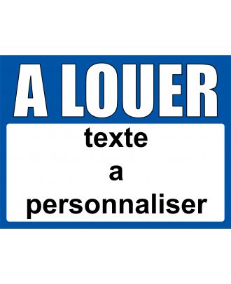 Panneau à louer 60 x 80 cm Bleu à personnaliser