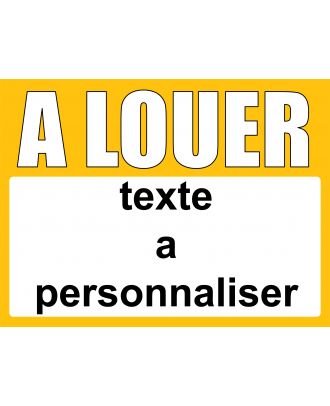 Panneau à louer 60 x 80 cm Jaune à personnaliser