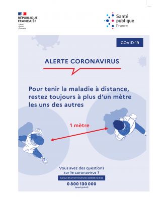 Affiche Coronavirus Covid-19 officielle 40 x 30 cm