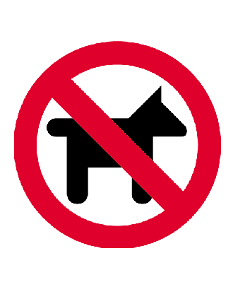 Panneau animaux domestiques non accepté PVC