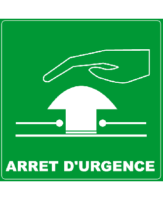 Panneau arrêt d'urgence alu