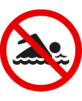 Panneau baignade interdite alu