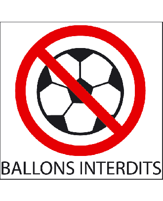 Panneau ballons interdits 2 PVC