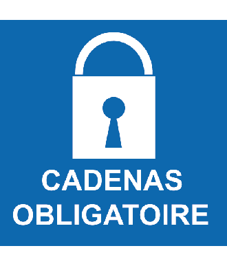 Autocollant cadenas obligatoire