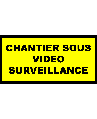 Panneau pvc 170x50mm espace sous surveillance - Mr.Bricolage