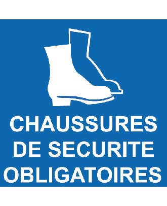 Autocollant chaussures de sécurité obligatoires