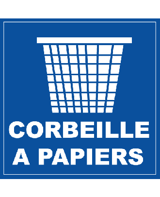 Autocollant corbeille à papiers