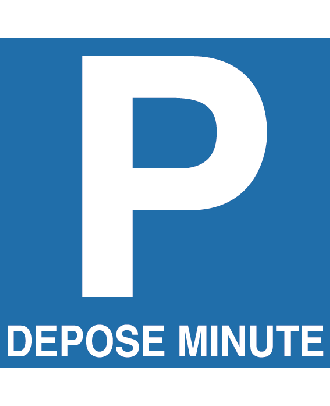 Panneau PVC parking dépose minute