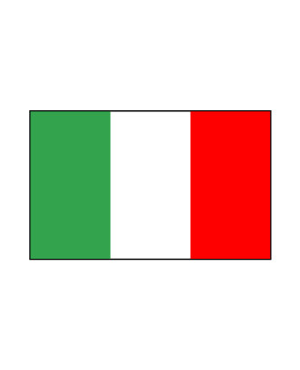 Drapeau adhésif Italie format 20 x 30 cm à l'unité.