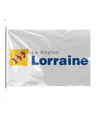 Véritable drapeau de la Région lorraine en tissu : Promociel