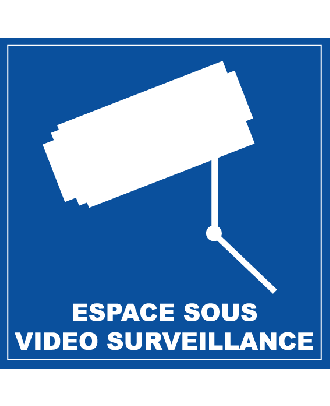 Panneau espace sous vidéo surveillance alu