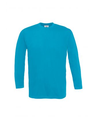 T-shirt exact 150 bleu atoll manches longues
