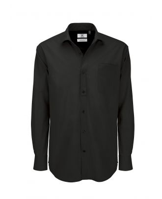 Chemise HERITAGE noire manches longues