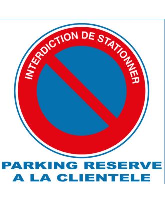 Stationnement interdit jour et nuit. Autocollant dissuasif de stationnement