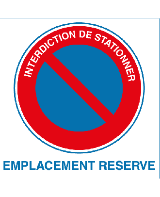 Autocollant interdiction de stationner - signalétique de stationnement :  Promociel