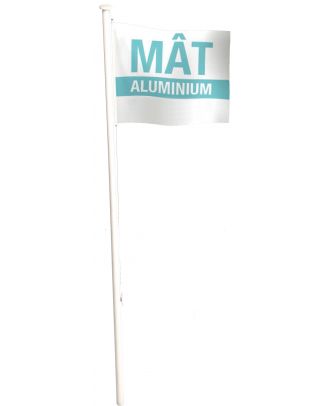 Mât aluminium 6 m porte drapeau