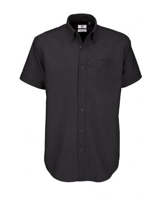 Chemise manches courtes Homme B&C Oxford noire