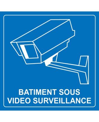 Panneau bâtiment sous surveillance vidéo 2 alu