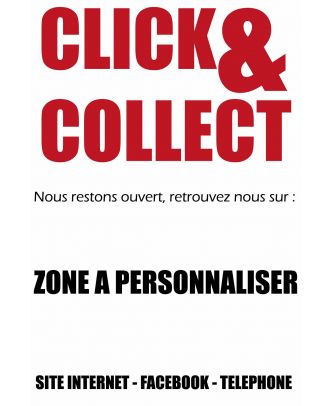 Affiche click & collect à personnaliser 40 x 60 cm