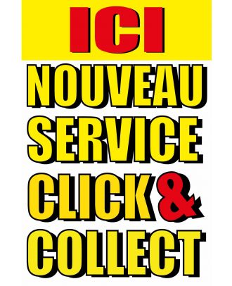 Affiche ici nouveau service click & collect 40 x 60 cm