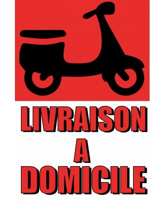 Affiche livraison à domicile 40 x 60 cm