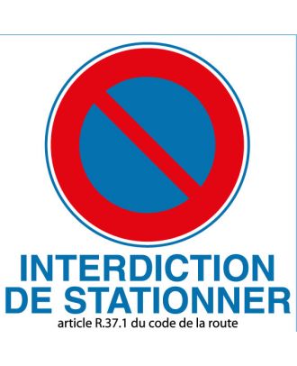 Sticker Panneau Interdiction de Stationner Propriété Privée Rouge