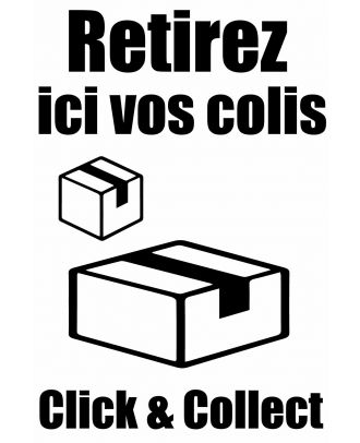 Affiche retirez ici vos colis click & collect 40 x 60 cm