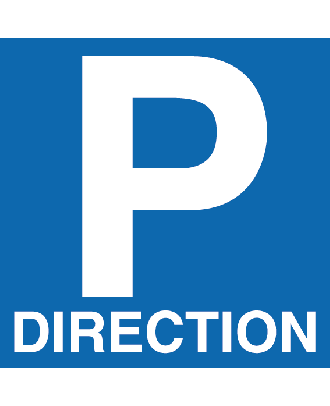 Panneau PVC parking direction