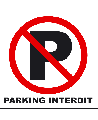 Autocollant parking interdit