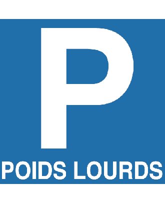 Autocollant parking poids lourds