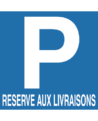 Autocollant parking réservé aux livraisons