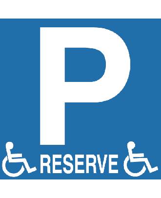 Autocollant parking réservé handicapé