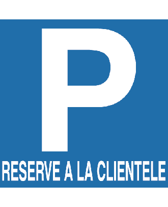 Panneau Parking Reservé à La Clientèle En PVC - Diamètre 250 Mm, Prépercé Avec Kit Fixation - Fabrication Française