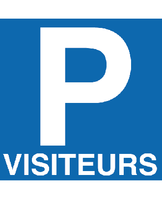 Panneau PVC parking visiteurs