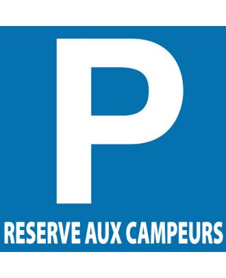 Autocollant parking réservé aux campeurs