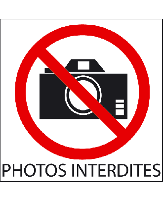 Autocollant photos interdites 2