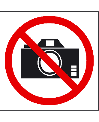 Autocollant photos interdites