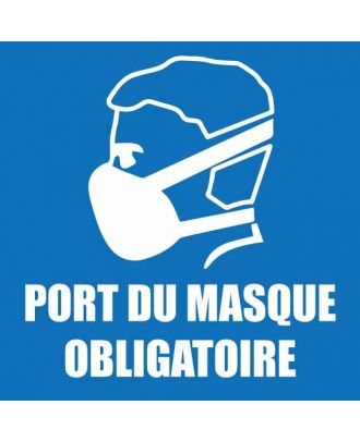 Panneau port du masque obligatoire PVC - panneaux d'obligation : Promociel