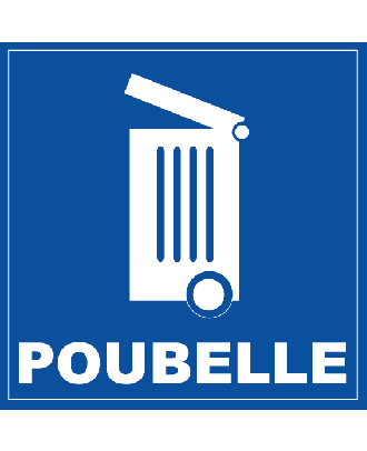 Panneau poubelle alu