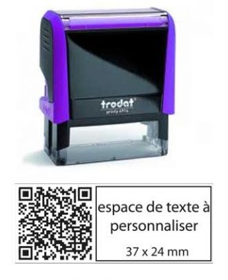 Tampon encreur printy 4914 personnalisé avec flash code / QR code internet