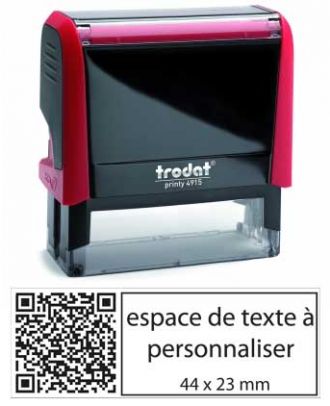 Tampon encreur printy 4915 personnalisé avec flash code / QR code internet comme empreinte