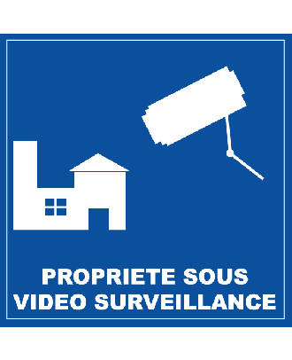 Panneau de sécurité Propriété sous vidéo surveillance 1