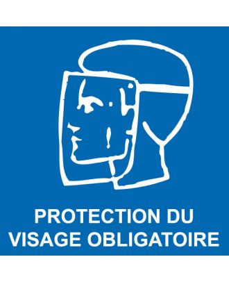Panneau PVC protection du visage obligatoire