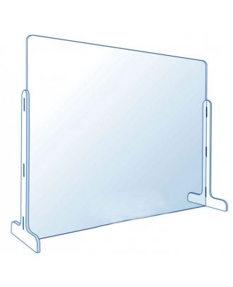 Vitre de protection en plexiglas pour comptoir 75 x 50 cm sans passe document